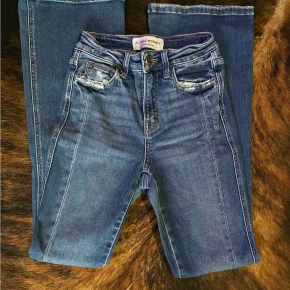 Flying Monkey Denim - Flying Monkey Women's Dark Blue Skinny Jeans Size 24
